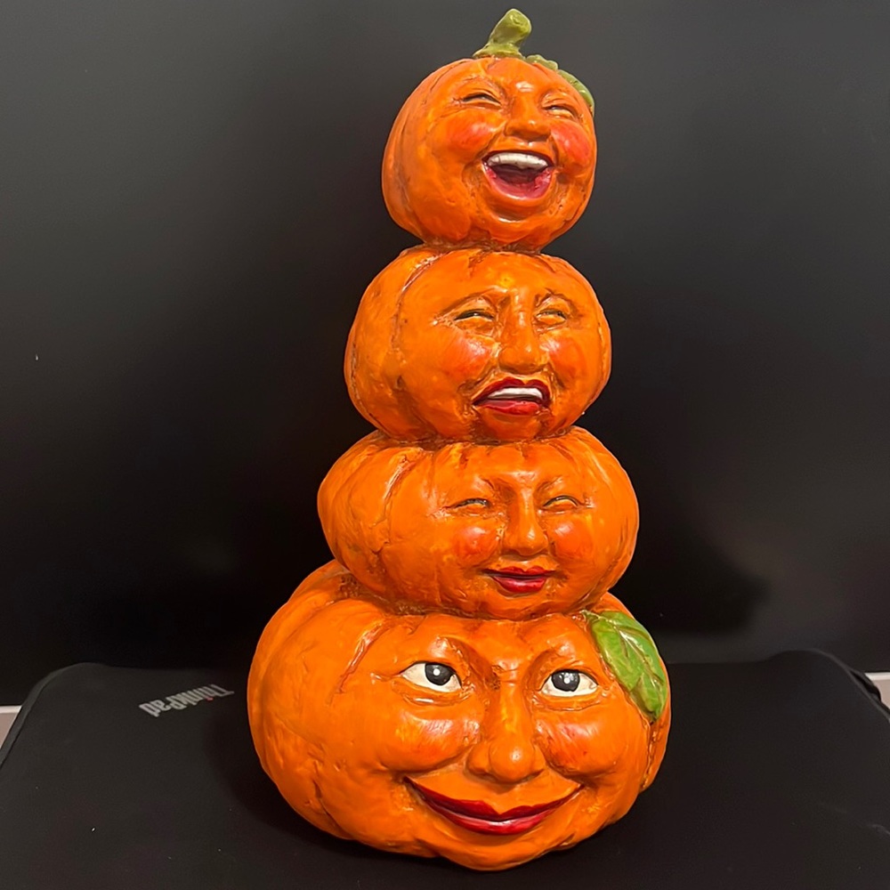 Vintage Cracker Barrel Stacked Pumpkins 🎃
